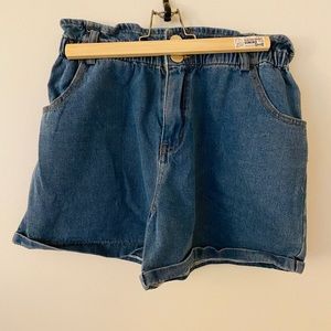 VICI High Rise Denim Shorts